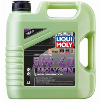 Liqui Moly OLEJ 5W40 4L MOLYGEN A3/B4 / SN / LL01 / 9.55535-H2/N2/Z2 / 229.5 / GM-LL-B-025 / A40 / RN0710 / 502.00 505.00