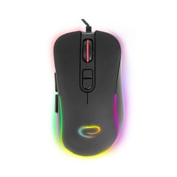 slomart Esperanza EGM303 gaming miš, desnoruki, USB-C, optički, 2400 DPI, crna