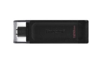 slomart Kingston DataTraveler 70 128 GB USB-C 3.2 Gen 1 crni
