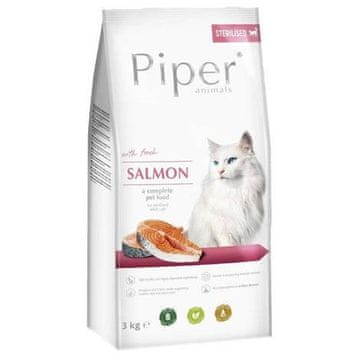 DOLINA NOTECI Dolina Noteci Piper Animals s lososom - suha hrana za mačke - 3 kg