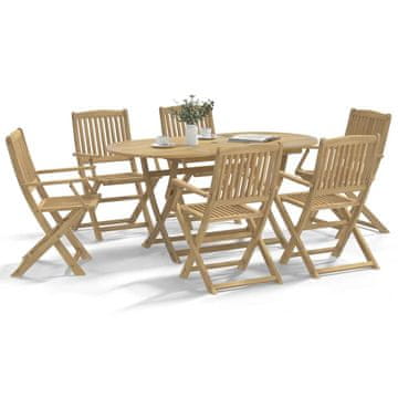 Vidaxl Sklopive vrtne stolice, 6 kom, 54,5 x 58 x 90 cm, akacija