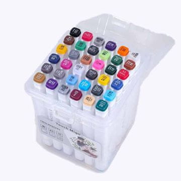 Dvostrani markeri - markeri | set u plastičnoj kutiji 36 komada
