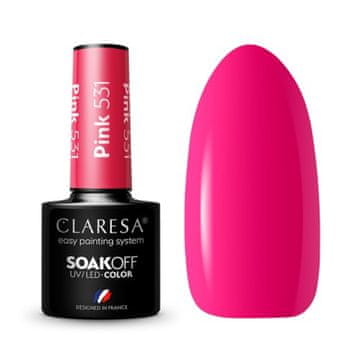 Claresa hibridni lak za nokte roza 531 -5 g