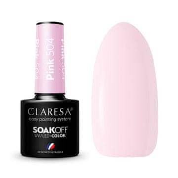 Claresa hibridni lak za nokte roza 504 - 5 g