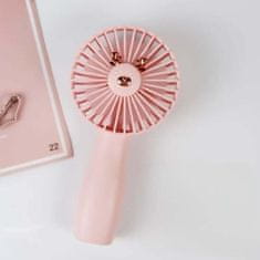 Luniks Prijenosni stolni USB ventilator s lampom – Roza