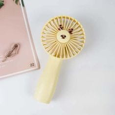 Luniks Prijenosni stolni USB ventilator s lampom – Žuti
