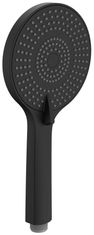 SAPHO Masažni tuš ručka s 3 funkcije, protiv kamenca, crna mat, 120mm