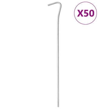Vidaxl Klinovi za šator, 50 kom, 23 cm, Ø4 mm, pocinčani čelik