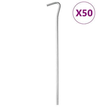 Vidaxl Klinovi za šator, 50 kom, 23 cm, Ø5 mm, pocinčani čelik