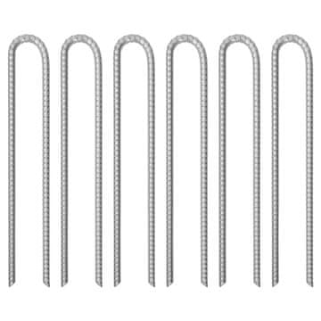 Vidaxl Klinovi za šator, 6 kom, U-oblik, 41,5 cm, Ø12 mm, Čelik
