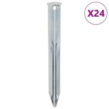 Vidaxl Klinovi za šator, 24 kom, 17 cm, Ø20 mm, pocinčani čelik