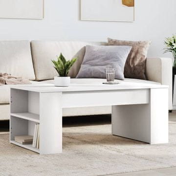 Vidaxl Klub stolić, bijeli, 102x55x42 cm, materijal na bazi drva