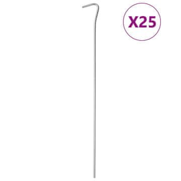 Vidaxl Klinovi za šator, 25 kom, 30 cm, Ø4 mm, pocinčani čelik