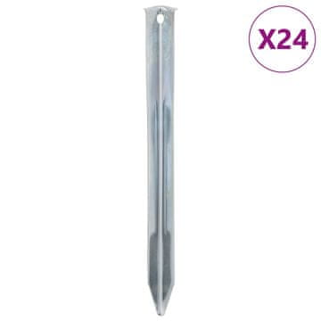 Vidaxl Klinovi za šator, 24 kom, 22 cm, Ø20 mm, pocinčani čelik