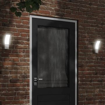 Vidaxl LED vanjske zidne svjetiljke, 2 kom., bijele, lijevani aluminij