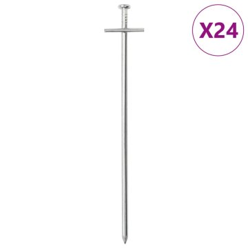 Vidaxl Klinovi za šator, 24 kom, 23 cm, Ø6 mm, pocinčani čelik
