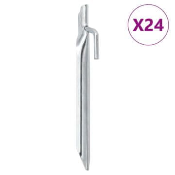 Vidaxl Klinovi za šator, 24 kom, V-oblik, 17 cm, Ø20 mm, Čelik