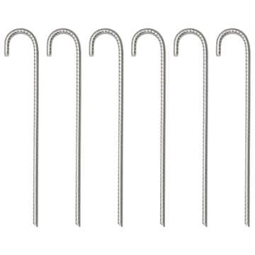 Vidaxl Klinovi za šator, 6 kom, 37 cm, Ø10 mm, pocinčani čelik