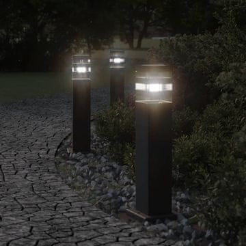 Vidaxl Vanjska podna lampa Crna 50 cm Aluminijska