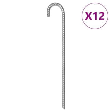 Vidaxl Klinovi za šator 12 kom 41,5 cm Ø12 mm od pocinčanog čelika