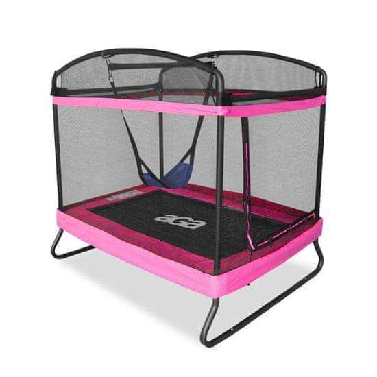 Aga Pravokutna trampolina 122x183 cm Ružičasta