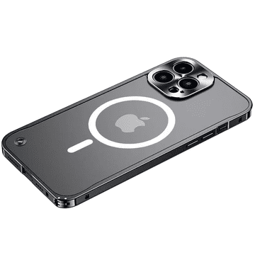 Symfony Metalni magnetski Magsafe poklopac za Apple iPhone 15 Pro Max, crni