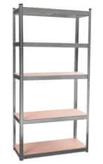 Aga Metalna polica 180x90x40 cm 5 polica Siva