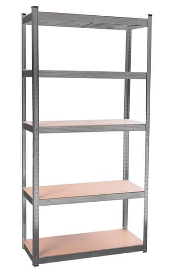 Aga Metalna polica 180x90x40 cm 5 polica Siva