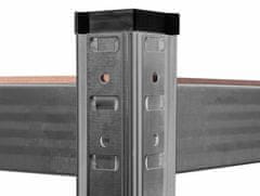 Aga Metalna polica 180x90x40 cm 5 polica Siva