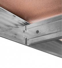 Aga Metalna polica 180x90x40 cm 5 polica Siva
