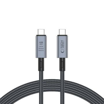 Tech-protect Ultraboost Max kabel USB 4.0 8K / USB-C 240W 2m, siva