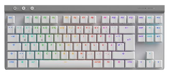 Logitech G515 LIGHTSPEED TKL tipkovnica, bežična, bijela (920-012539)