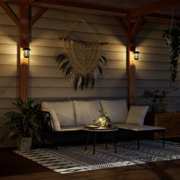 Vidaxl Solarne vrtne zidne lampe, set od 4, bijele