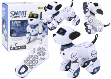 Robot LEAN TOYS Interaktivni robot pas, pleše, izvodi naredbe, plavi