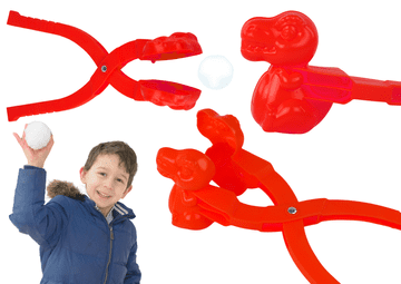 slomart Naprava za izradu snježnih loptica u obliku dinosaura (crvena) LEAN TOYS