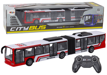 slomart RC Gradski Autobus LEAN TOYS, Crveno-Bijeli