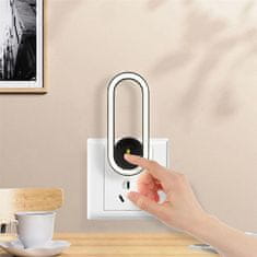 HOME & MARKER® Ultrazvučni odganjalac komaraca, LED svjetlo za spavanje, bez zračenja, protiv insekata, crni | ANTIMOSI