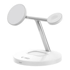 Tech-protect A35 MagSafe bežični punjač za telefon / AirPods / Apple Watch, bijela