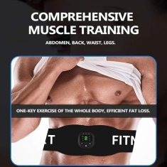 SOLFIT® Električni EMS pojas za oblikovanje trbušnih mišića i bokova, masažer za mršavljenje | SHAPEUP