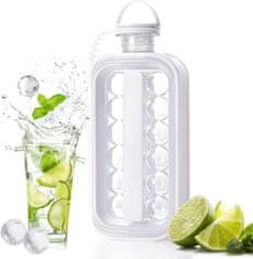 HOME & MARKER® Silikonska bočica za led 2 u 1 za izradu ledenih kuglica i pića, praktična i bez mirisa | FREEZBALL