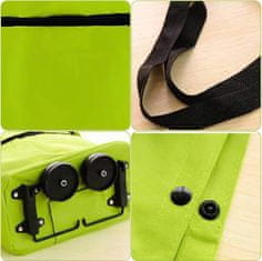 VIVVA® Sklopiva torba za kupovinu na kotačima, praktična i lagana za nošenje | FOLDNCARRY, zelena