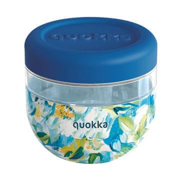 QUOKKA Staklenka za hranu s mjehurićima - Posuda za hranu / Kutija za užinu 770 ml (Plavi božuri)