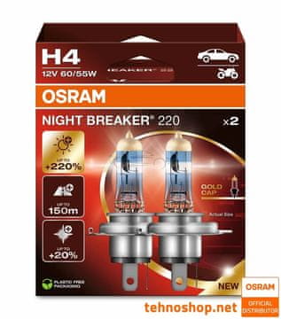 Osram ŽARULJA H4 NIGHT BREAKER +220% 64193NB220-2HB 60/55W P43t 2HB