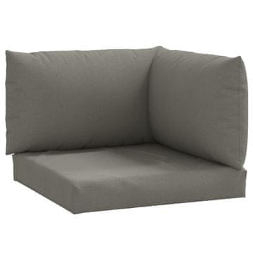 Vidaxl Jastuci za palete 3 kom prošarano tamnosiva od tkanine