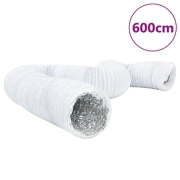 Vidaxl Ventilacijski kanal od aluminija i PVC-a 6 m Ø12,5 cm