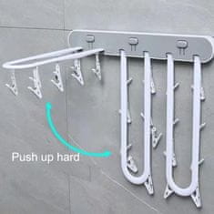 HOME & MARKER® Sklopivo zidno sušilo za rublje, prijenosno i kompaktno, za balkon i unutarnju upotrebu | VENTIDRY