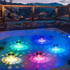HOME & MARKER® Plutajuća solarna disko LED svjetiljka za bazen, šarena rasvjeta za zabavu | DISCOGLO