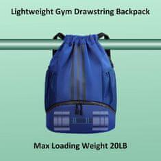 VIVVA® Sportski ruksak s više pretinaca, vodootporan, predal za cipele (31 x 15 x 42 cm) | STRIPEBACK, plava