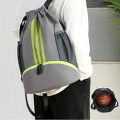 VIVVA® Sportski ruksak s više pretinaca, vodootporan, predal za cipele (31 x 15 x 42 cm) | STRIPEBACK, siva