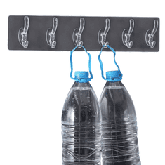 HOME & MARKER® Samoljepljiva vješalica s 6 kukica (2 kom) – kuke bez bušenja za zid | HEXHOOK